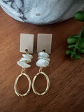 Freshwater Pearl and Gold Tone Drop Earrings