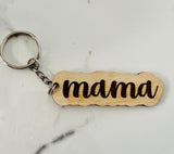 Great Women of the Family Wood Laser Engraved Keychain