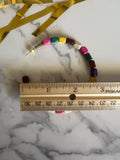 Multicolor Wood Beaded Large Hoop Earrings