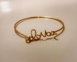 Four Letter Word Love Gold Bangle