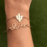 Four Letter Word Love Gold Bangle