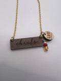 NFL Chiefs Superbowl LVII Laser Wood Pendant Necklace