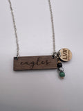 NFL Eagles Superbowl LVII Laser Wood Pendant Necklace