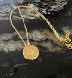 Gold Queen Elizabeth Penny Coin Necklace