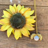 You are my Sunshine Sunflower Locket Necklace