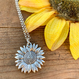 You are my Sunshine Sunflower Locket Necklace