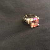 Sterling Silver 925 Mystic Rainbow Topaz Ring Size 7.25