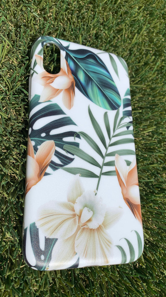 Banana Leaf and Floral iPhone XR Case