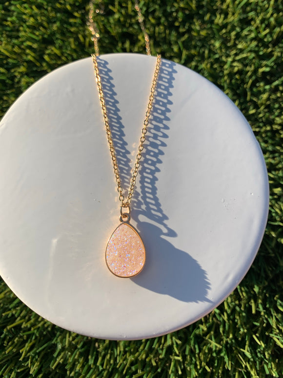 Druzy stone necklace