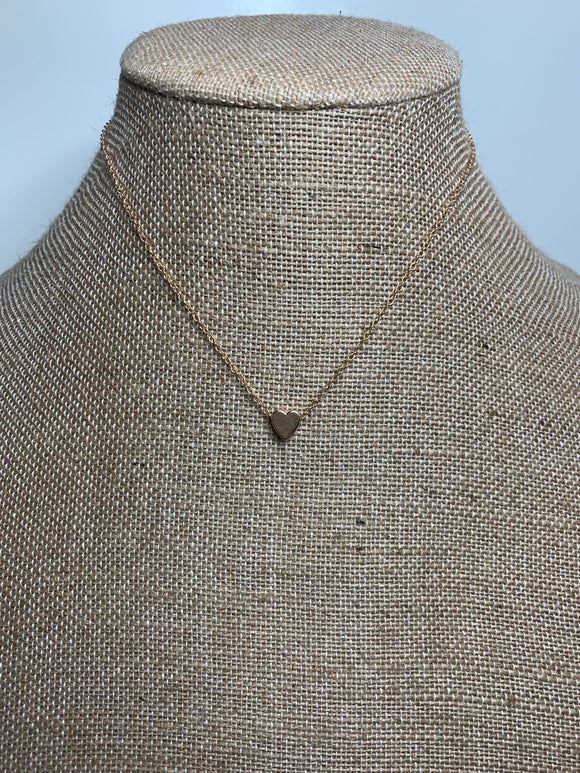 Heart Pendant Necklace Minimalist Gold Color