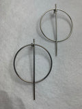 Round Circle Metal Earrings