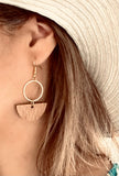 Natural Wood Lightweight Half Circle Earrings